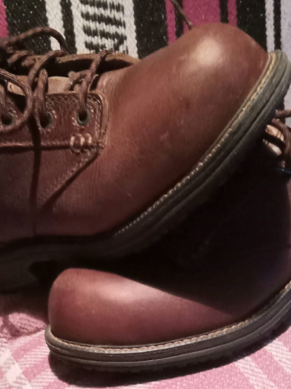 Ariat Rustic Brown Leather Lace-Up Ankle Boots Composite Toe